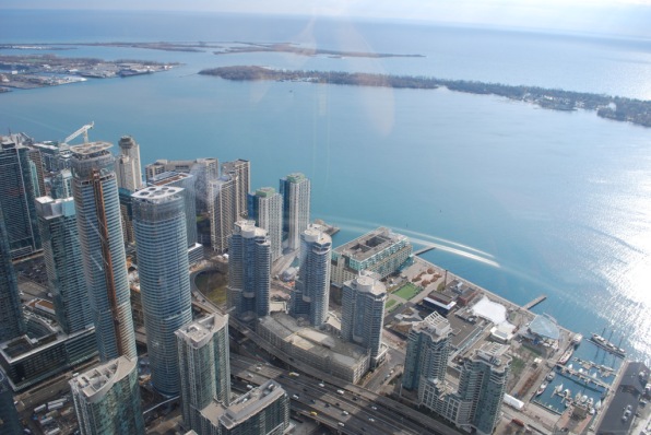View of Toronto and Lake Ontario from the CN Tower